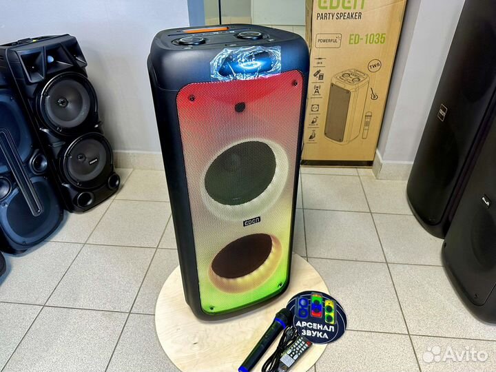 Большая напольная колонка портативная 1400W блютуз