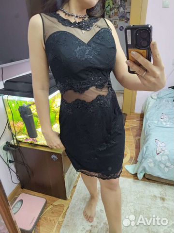 Вечернее платье 46 размера черное длинное