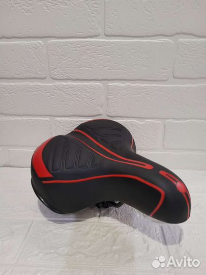 Седло велосипедное широкое универсальное