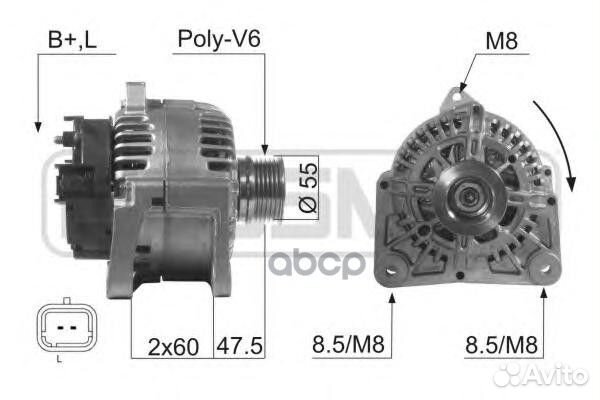 Генератор Renault logan/duster 1.6 210511 Era