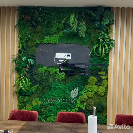 Панель из мха