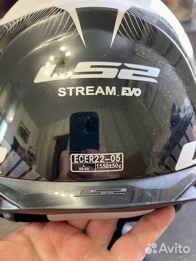 Мотошлем мужской LS2 FF320 Stream Evo Hype