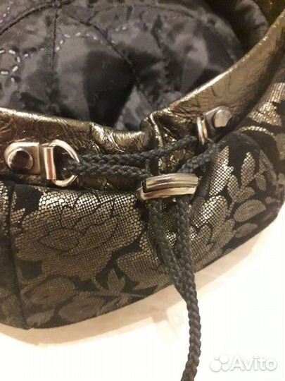 Берет женский, нат.кожа