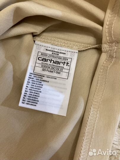 Футболка Carhartt WIP бежевая (M), оригинал