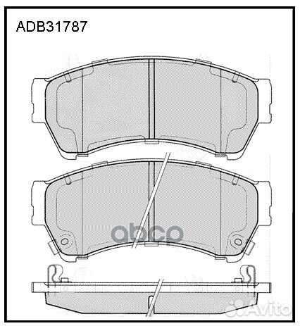 Колодки тормозные дисковые перед ADB31787 A