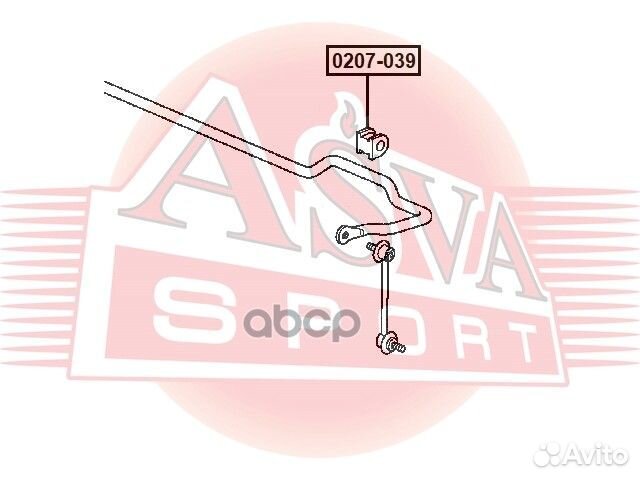 Втулка стабилизатора 0207039 asva