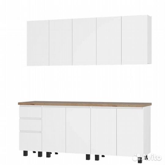 Кухня 2 метра с цельной столешницей