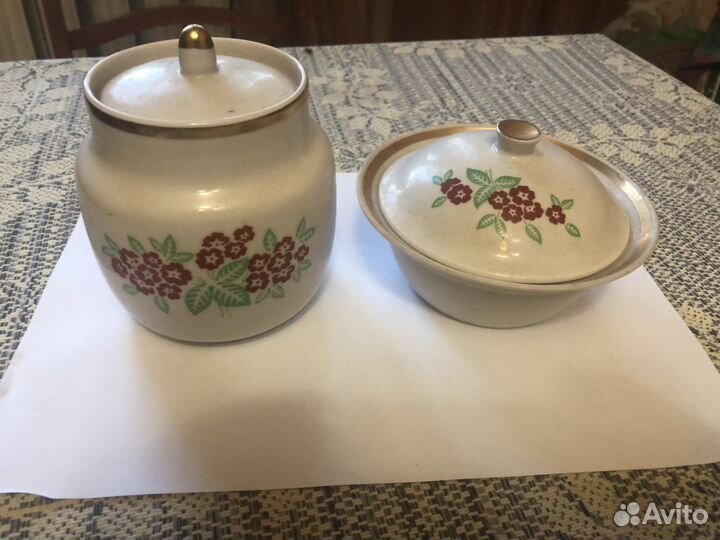 Сахарница и маслёнка СССР