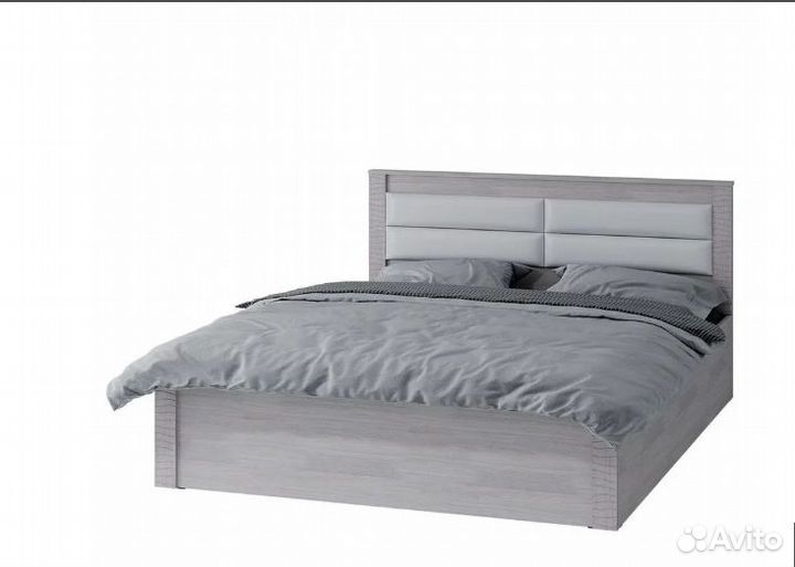 Кровать 1,6 м Монако кр-16 ясень белый