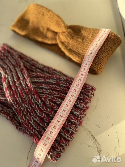 Повязка на голову вязаная