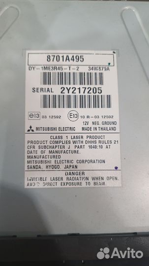 Магнитола mitsubishi