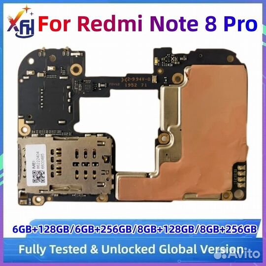 Материнская плата для Xiaomi Redmi Note 8Pro 6/128