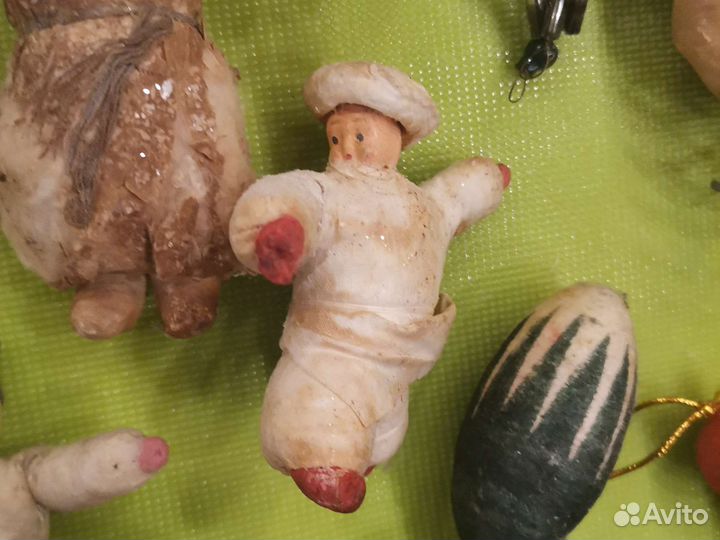 Ватные елочные игрушки СССР