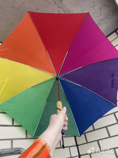 Зонт радужный большой