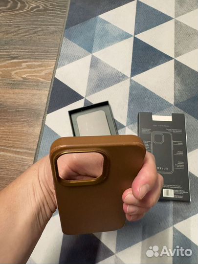 iPhone 15 pro max чехол из натуральной кожи