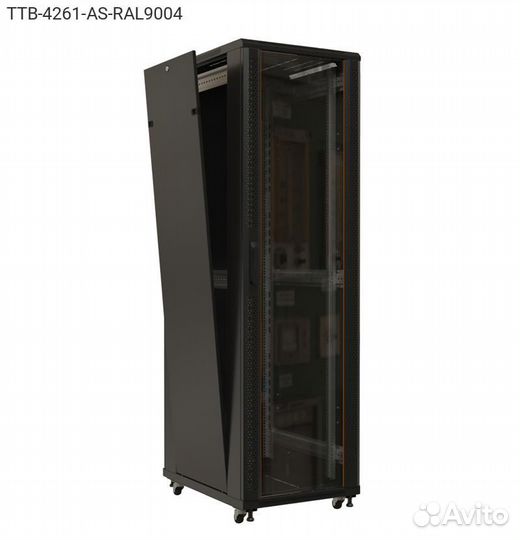 TTB-4261-AS-RAL9004, Напольный шкаф Hyperline TTB