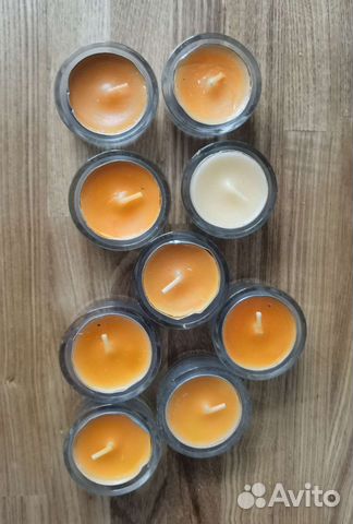 Свечи IKEA glimma со стеклянными подсвечниками