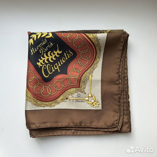 Hermes шелковый платок винтаж Cliquetis