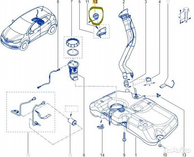 Крышка Renault Kaptur F4RE410C127012 2018