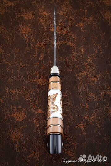 Нож Кардинал D2 карельская береза рог лося