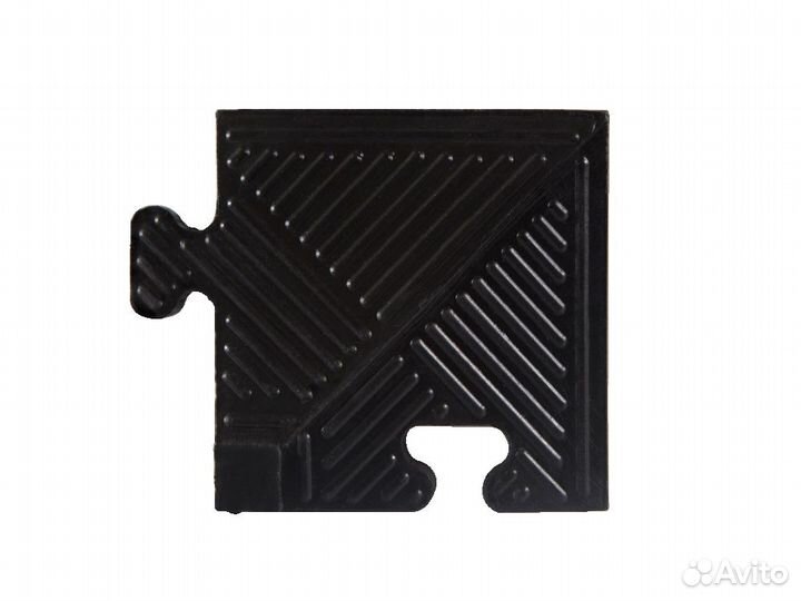 Коврик резиновый черный, 40х40х1,2 см, пазл