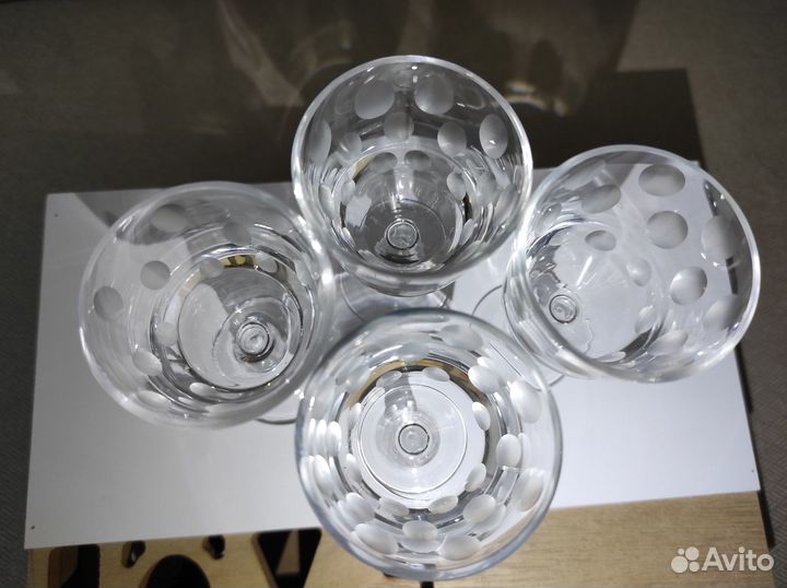 Винтажные рюмки на ножке СССР. Цена за 4 шт