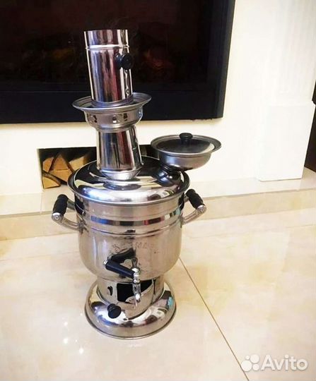 Самовар на дровах нержавейка из Турции