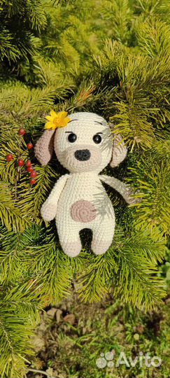Вязанные игрушки единорог, пчелка, собачка
