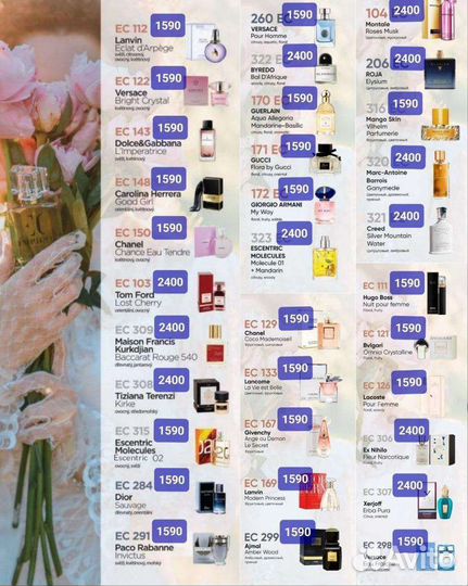 Духи известных брендов/парфюм