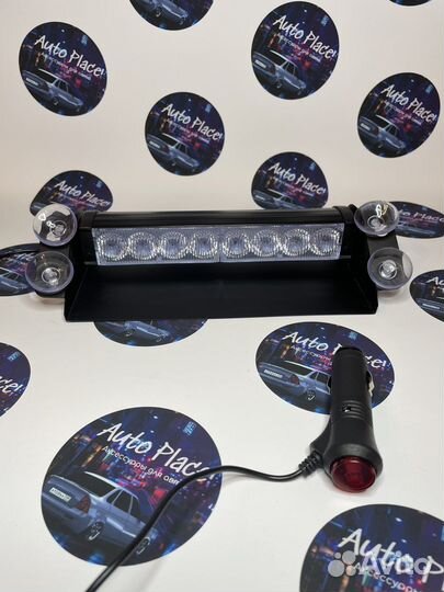 Стробоскоп led красно синий под лобовое