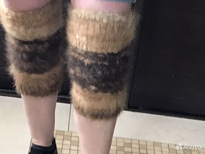 Наколенники из собачьей шерсти ручная работа