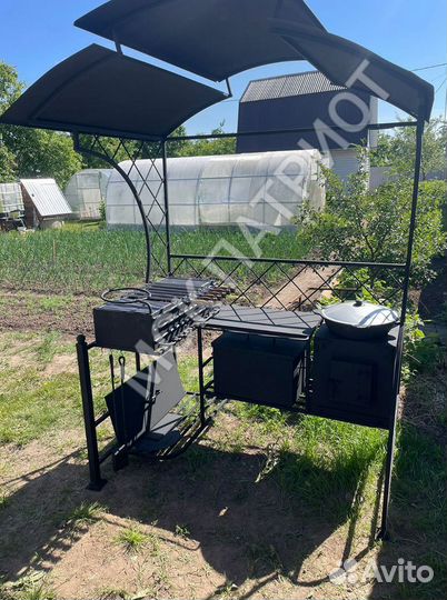 Мангал с печью