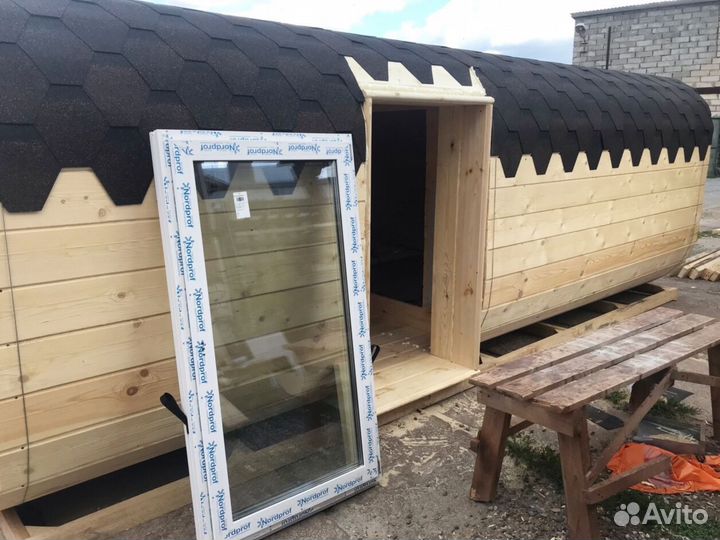 Баня-бочка квадро с доставкой