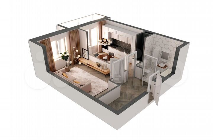 1-к. квартира, 41 м², 13/19 эт.