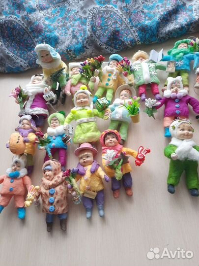 Ватные елочные игрушки