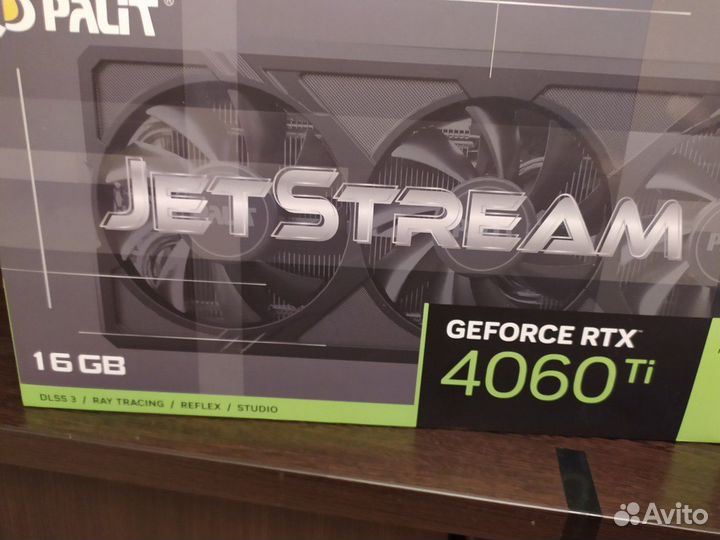Видеокарта Palit nvidia RTX 4060 Ti jetstream 16GB