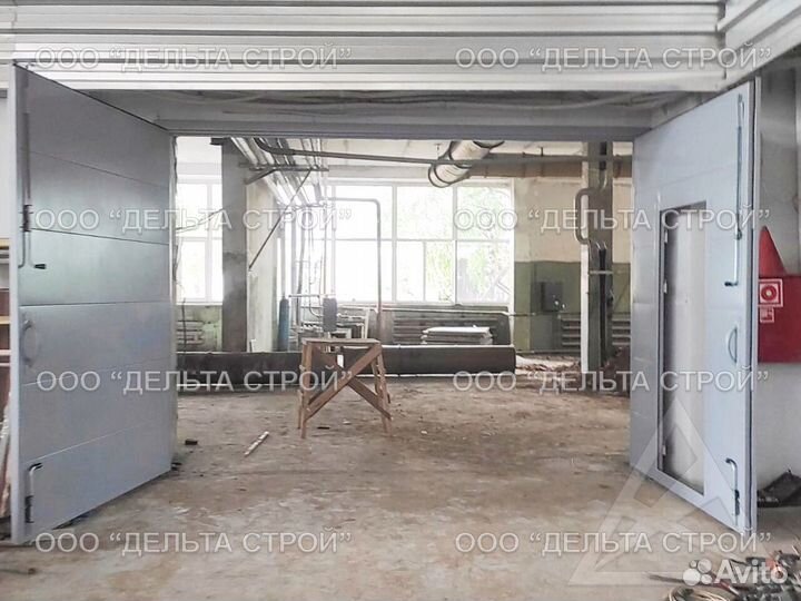 Промышленные ворота с калиткой