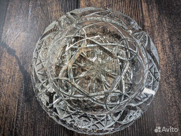 Пепельница, ваза для конфет, хрусталь СССР