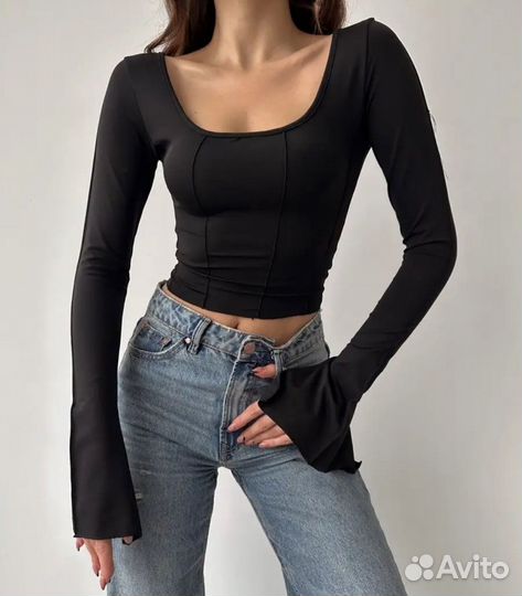 Укороченный лонгслив