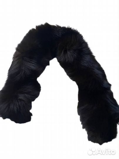 Воротник из натурального меха чернобурки
