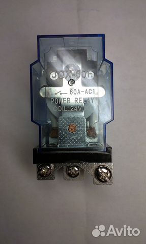 Реле новое: контакты 60 ампер, катушка 24 В