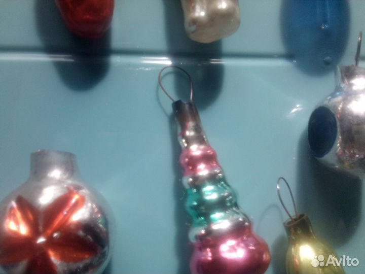 Елочные игрушки малютки СССР стекло одним лотом