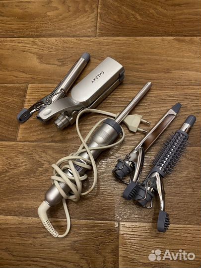 Набор для укладки завивки волос, плойка, гофре