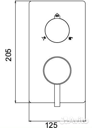 Смеситель RGW Shower Panels SP-43-03 С внутренней