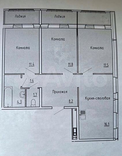 4-к. квартира, 77,8 м², 17/17 эт.