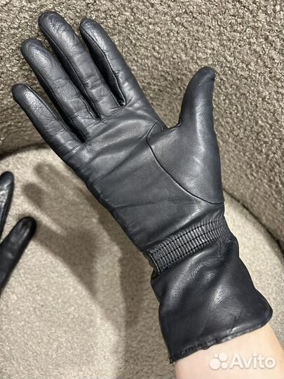 Перчатки женские кожаные