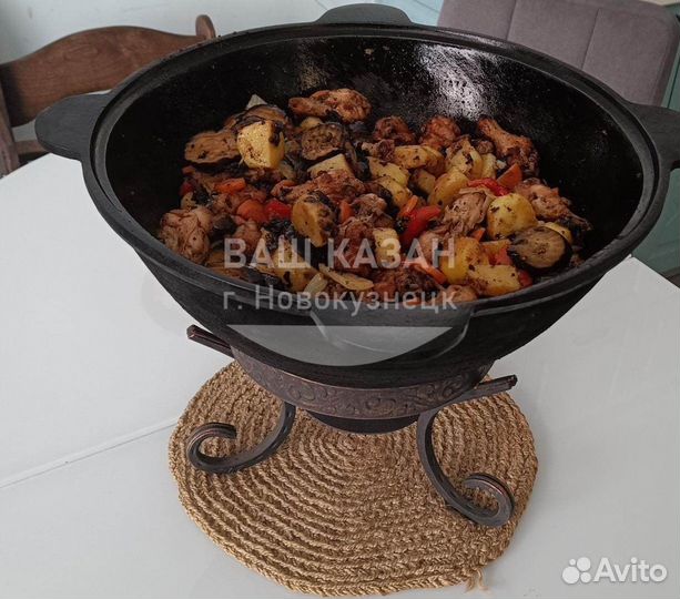 Казан чугунный узбекский 12л