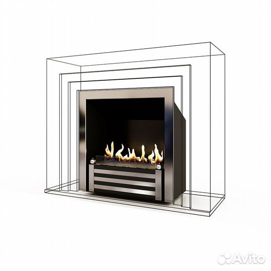 Биокамин в мраморном портале Firezo Perfetto