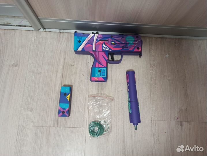 Пистолет-пулемет Mac-10 резинкострел Standoff 2