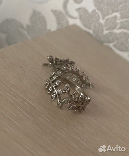 Серьги и кольцо серебро